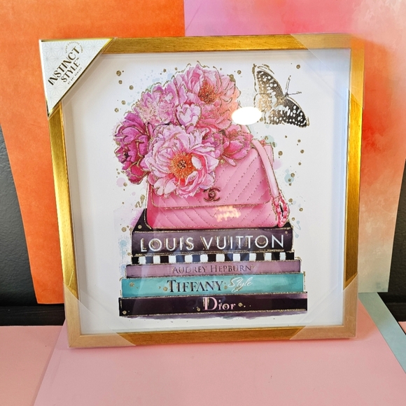 Instinct Style Other - 🎨Instinct Style Luxe Brands Glass Golden Framed Wall Art ✨